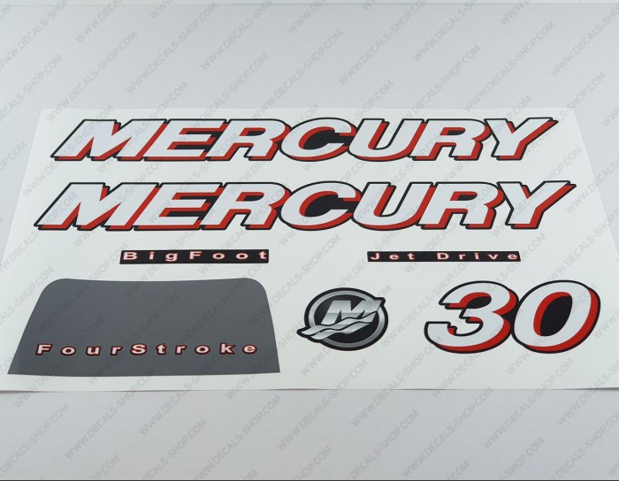 Mercury 30HP Four Stroke 2006-2010 Set Outboard Decal Kit